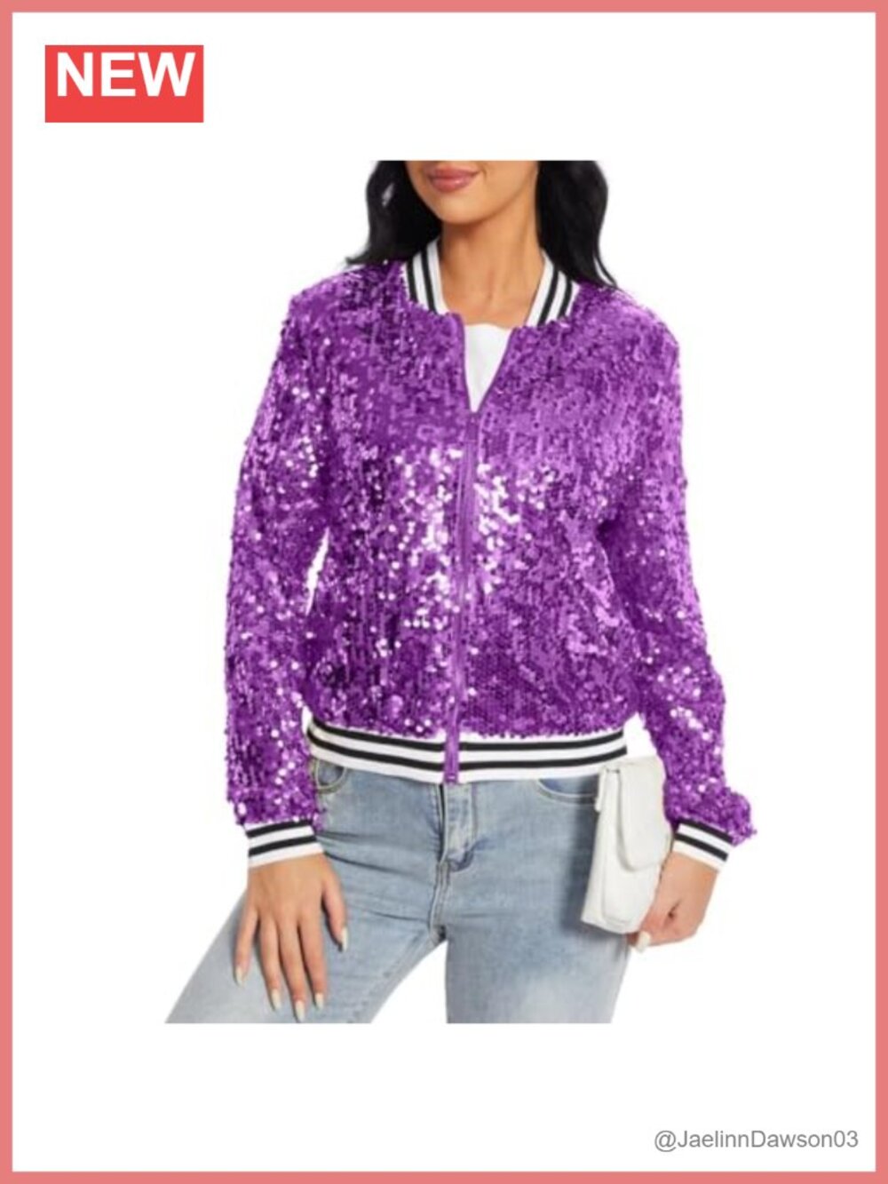 Womens Sequin Zip Up Bomber Jacket Long Sleeve Party Festival Glitter Blazer